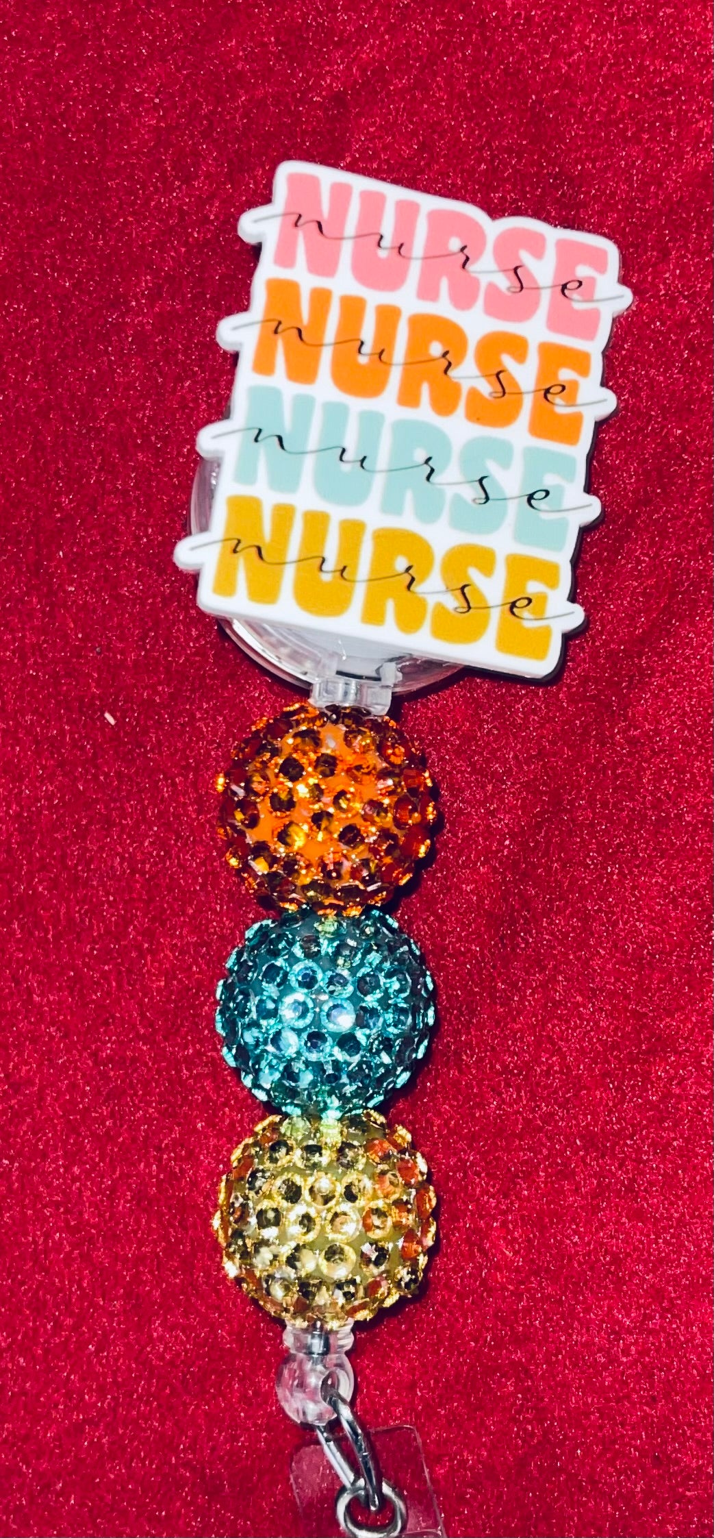 Beaded Nurse Badge Reel