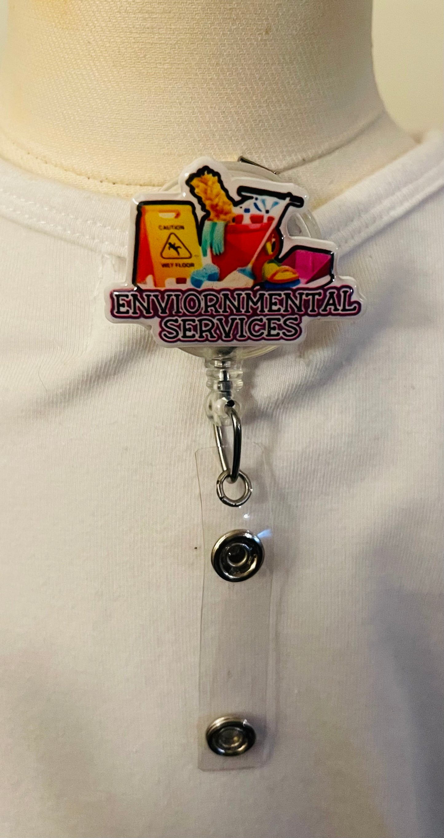 Environmental Services Badge Reel - Ready to Ship