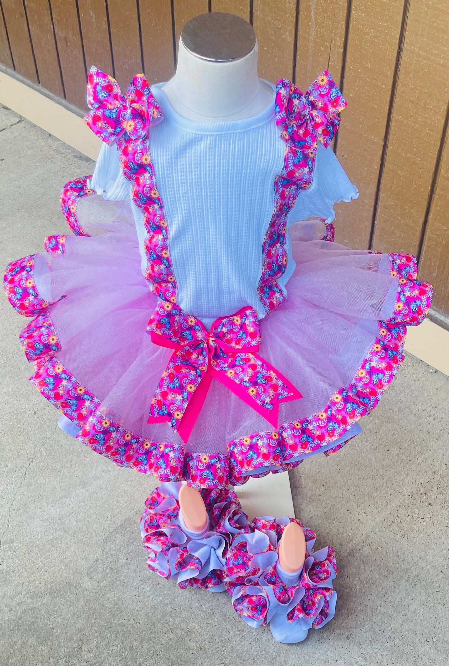 Custom Ribbon Trimmed Tutu Set w/ Accent Shirt