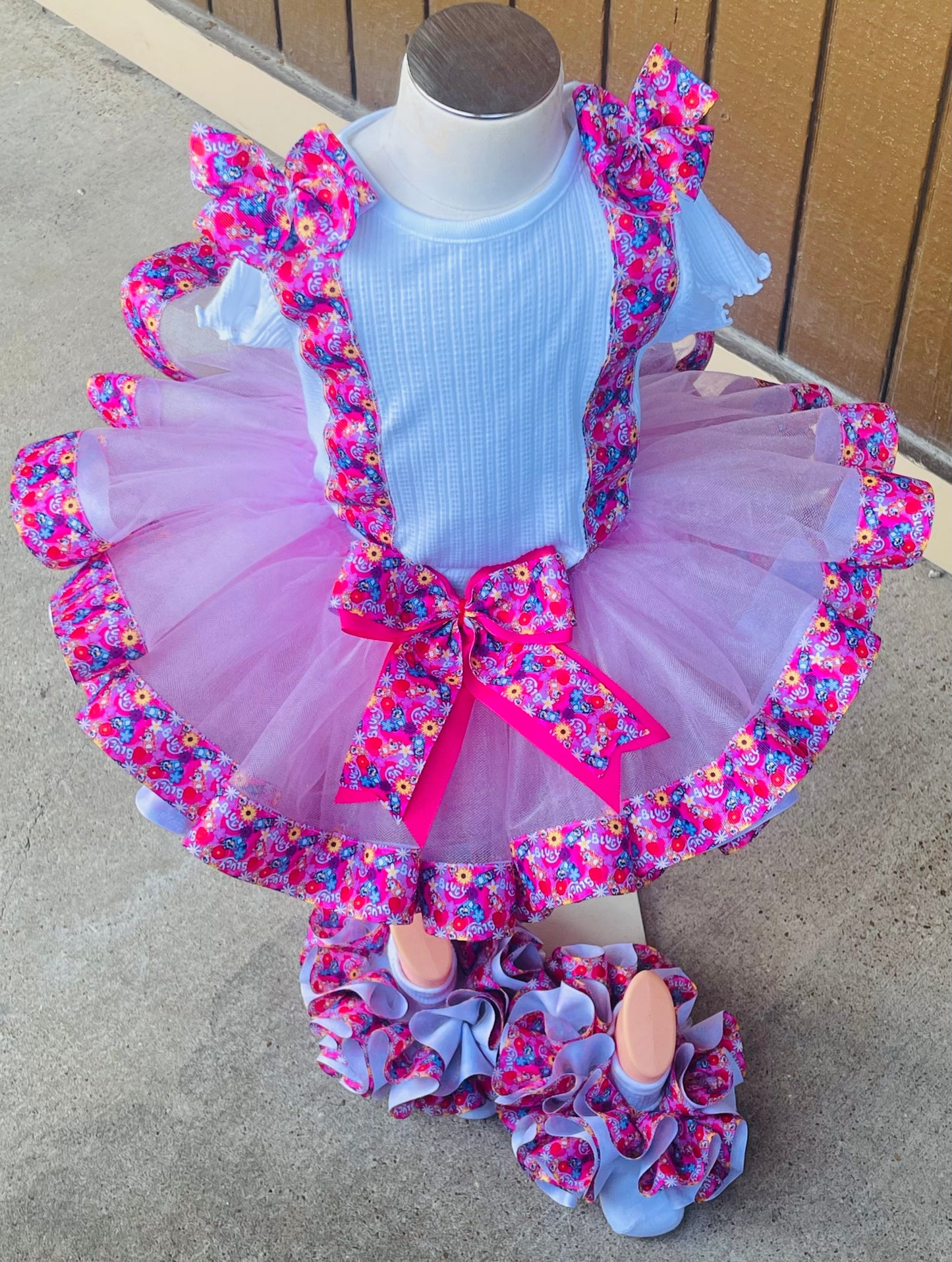 Custom Ribbon Trimmed Tutu Set w/ Accent Shirt
