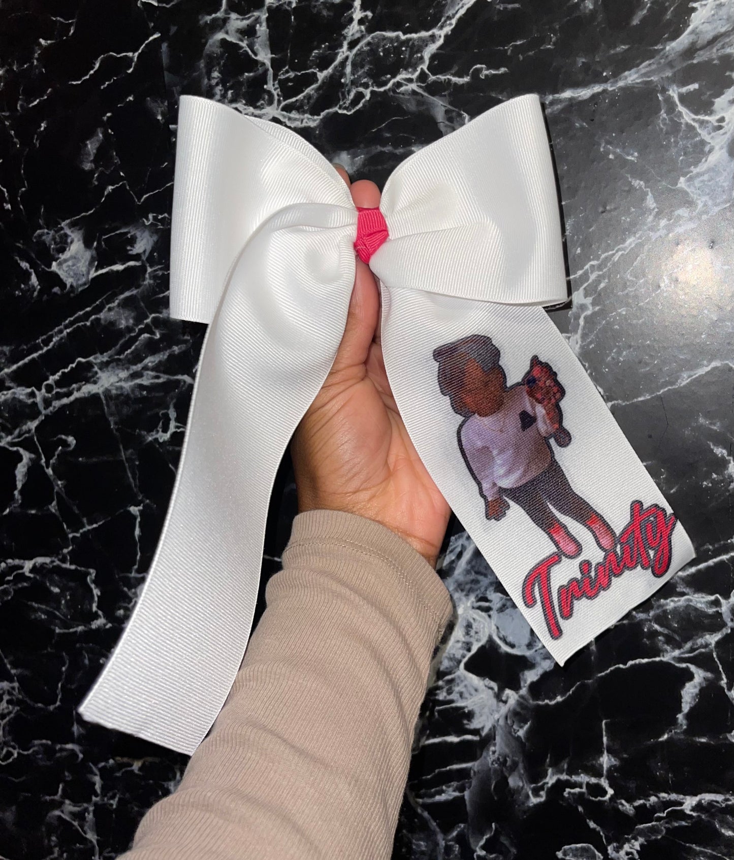 Custom Photo Cheer Bow