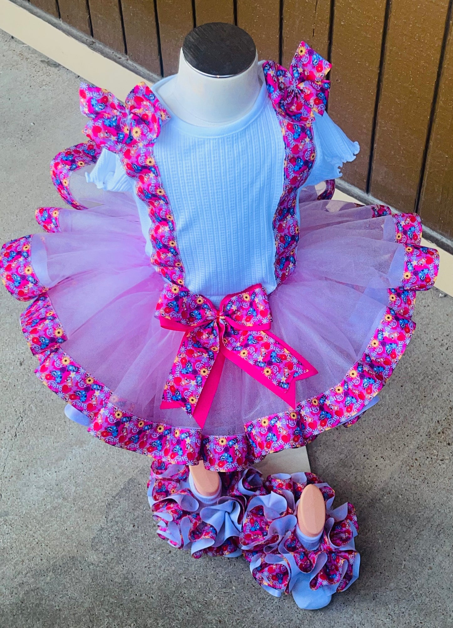Custom Ribbon Trimmed Tutu Set w/ Accent Shirt