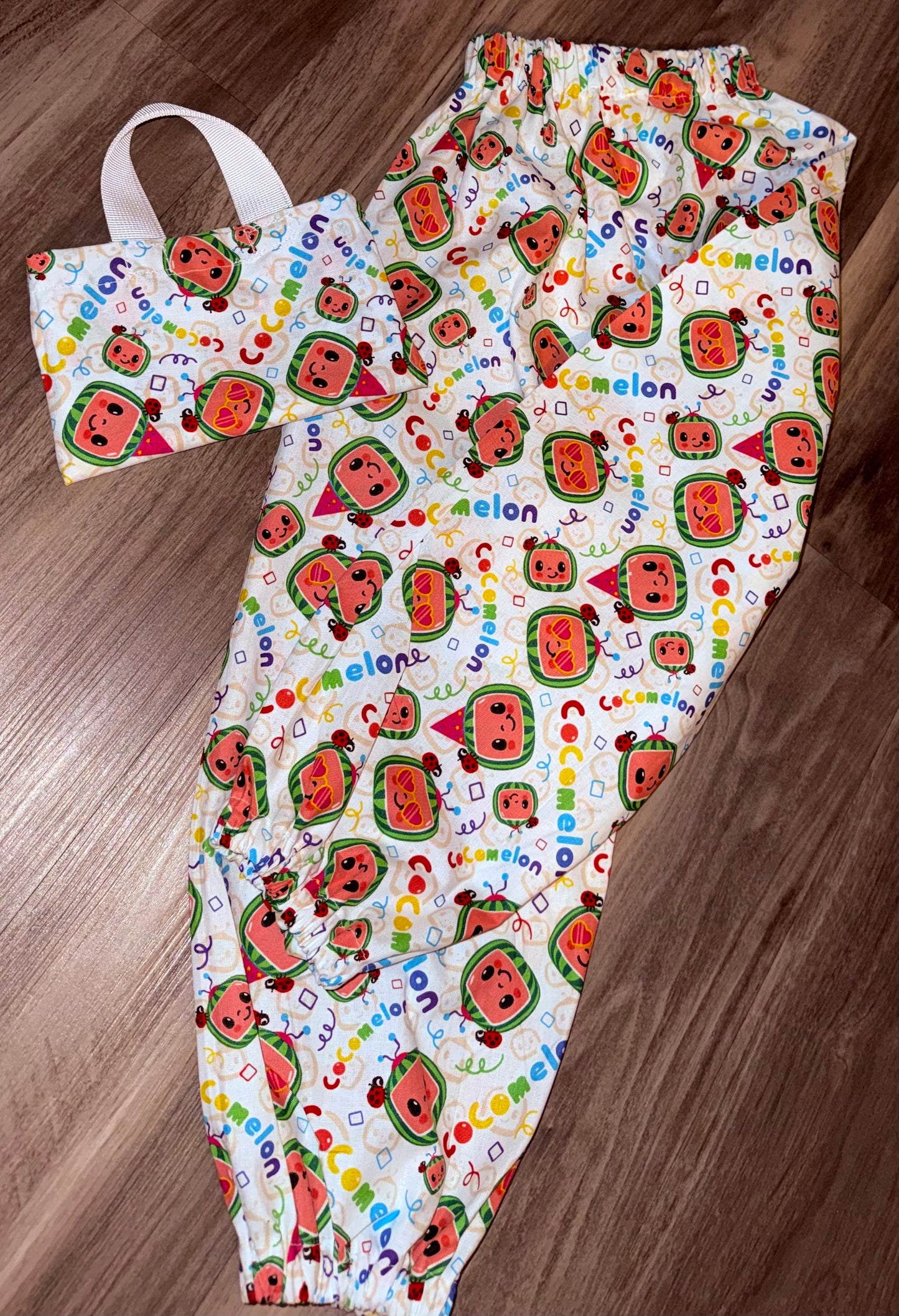 Custom Cocomelon Jogger Set With Matching Mini Tote | Personalized Kids Outfit