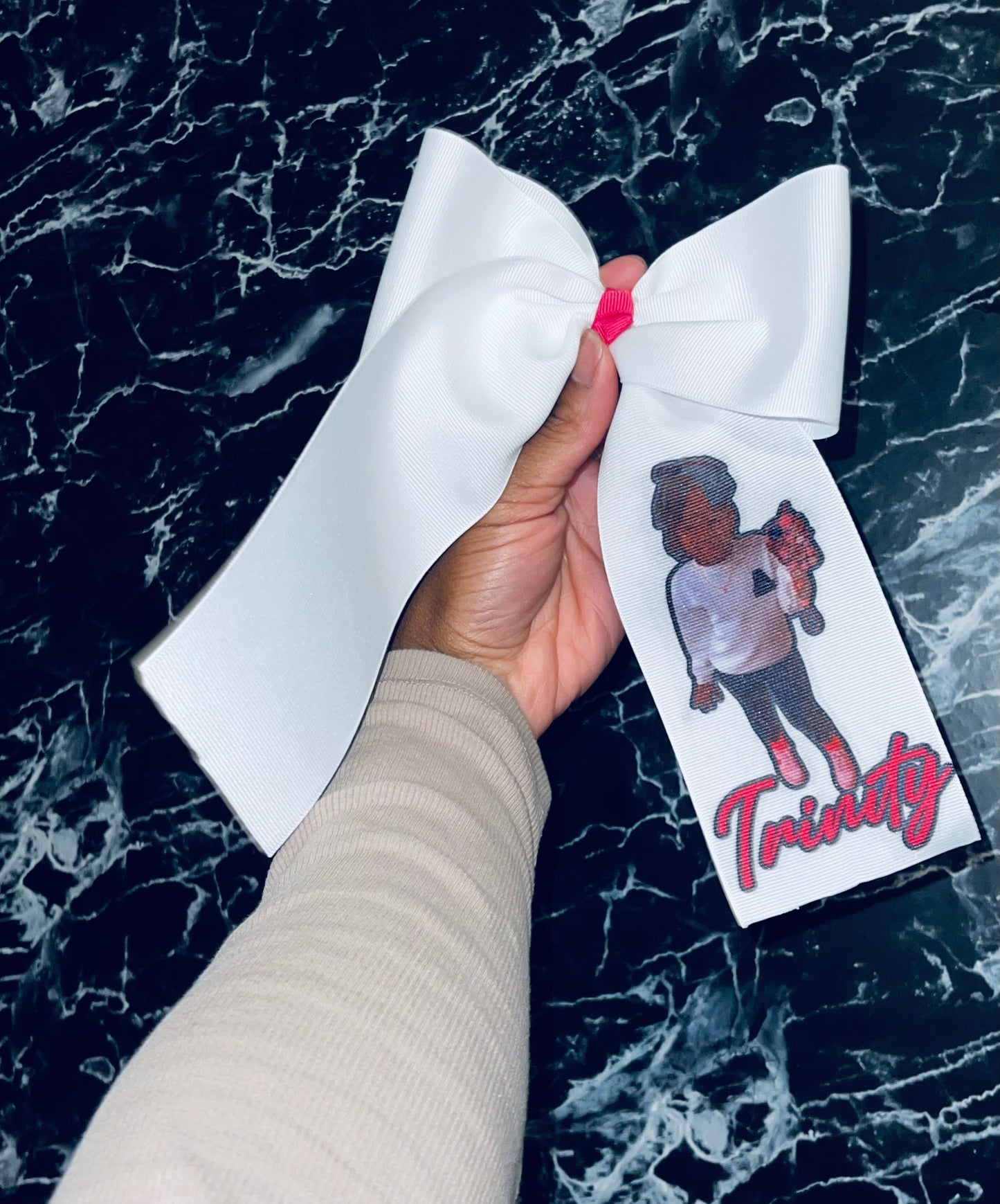 Custom Photo Cheer Bow