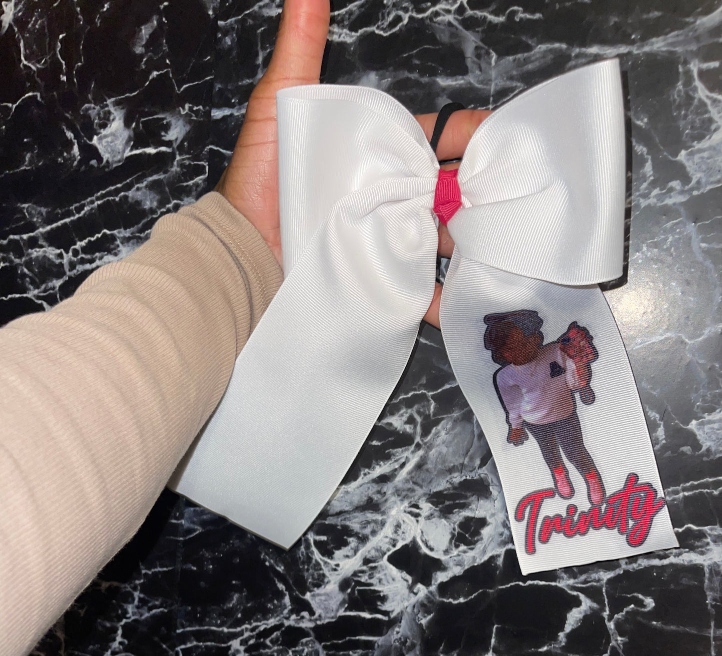 Custom Photo Cheer Bow