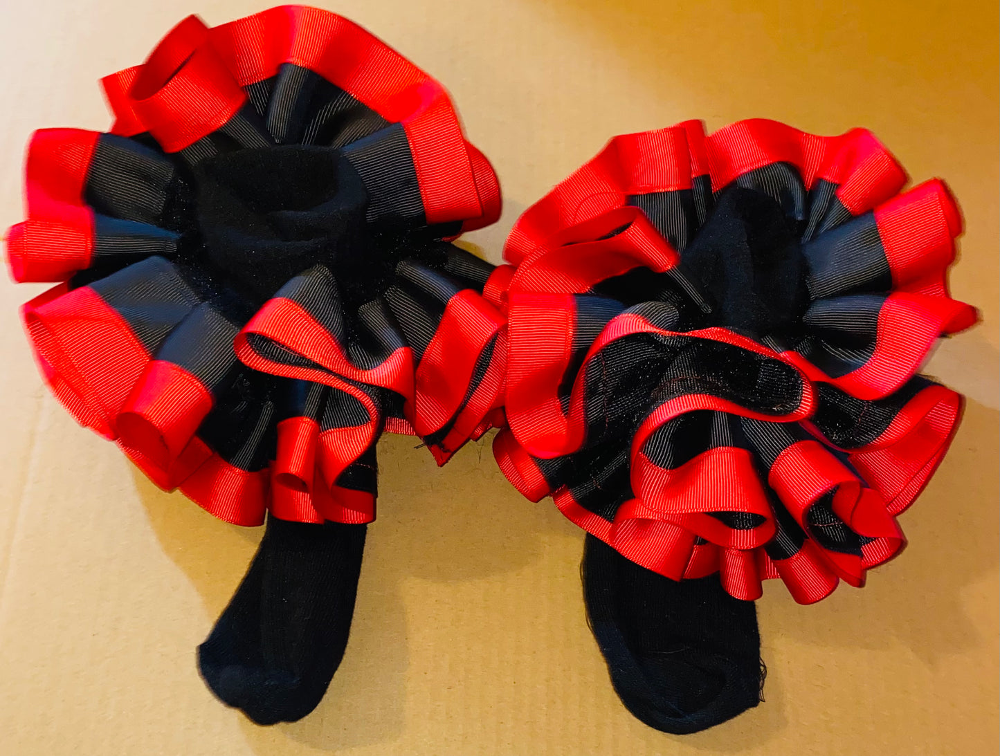 Black & Red Ruffle Socks
