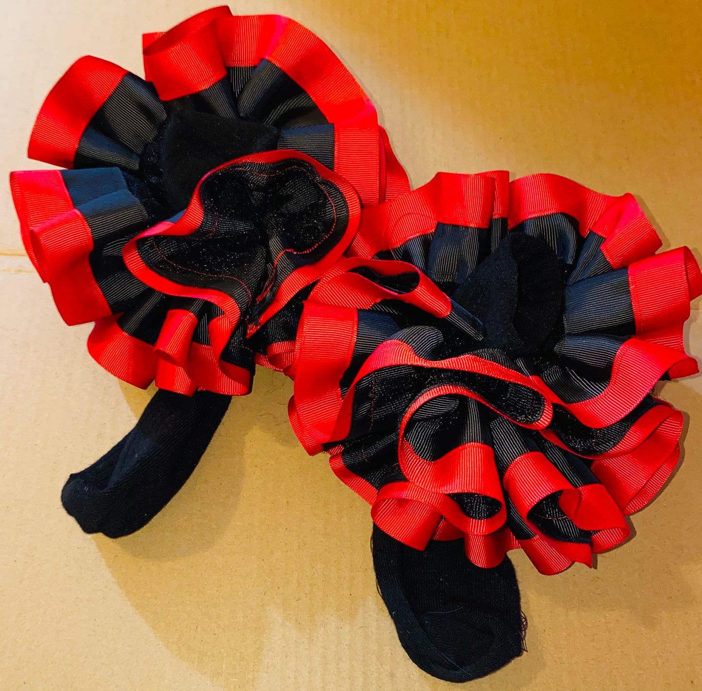 Black & Red Ruffle Socks