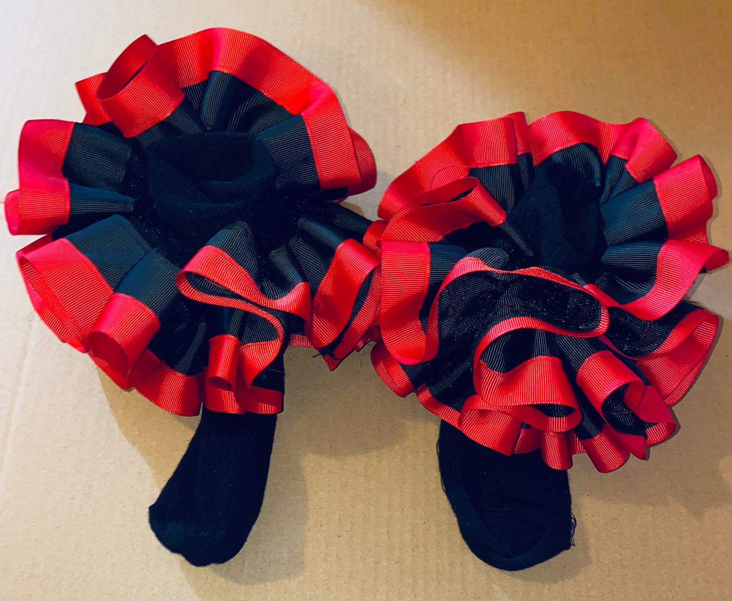 Black & Red Ruffle Socks