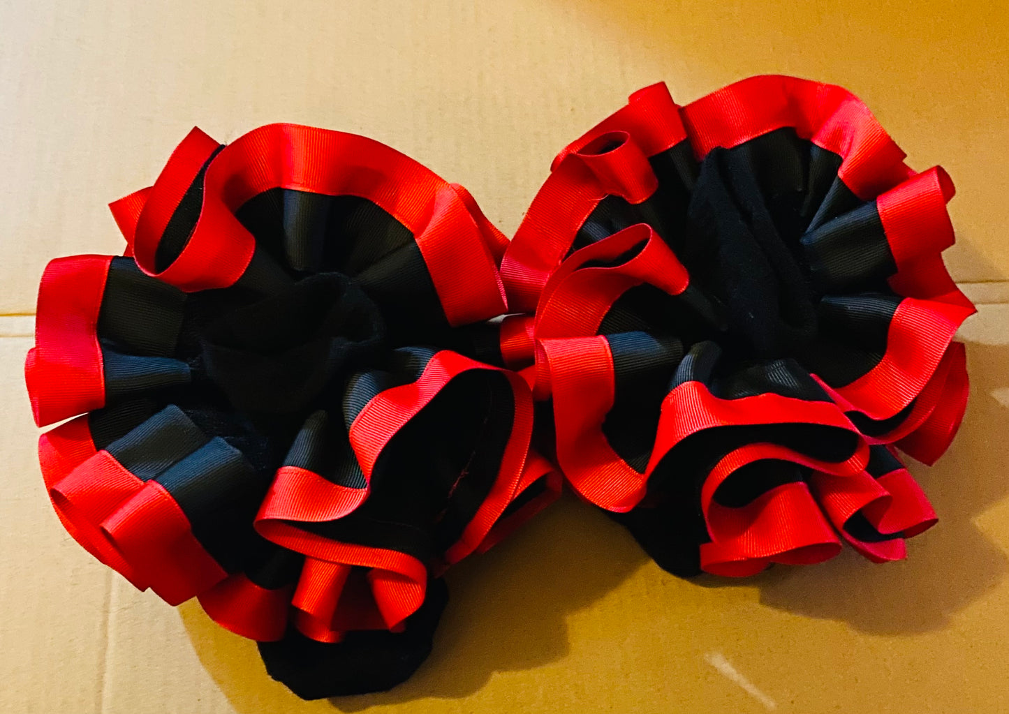 Black & Red Ruffle Socks