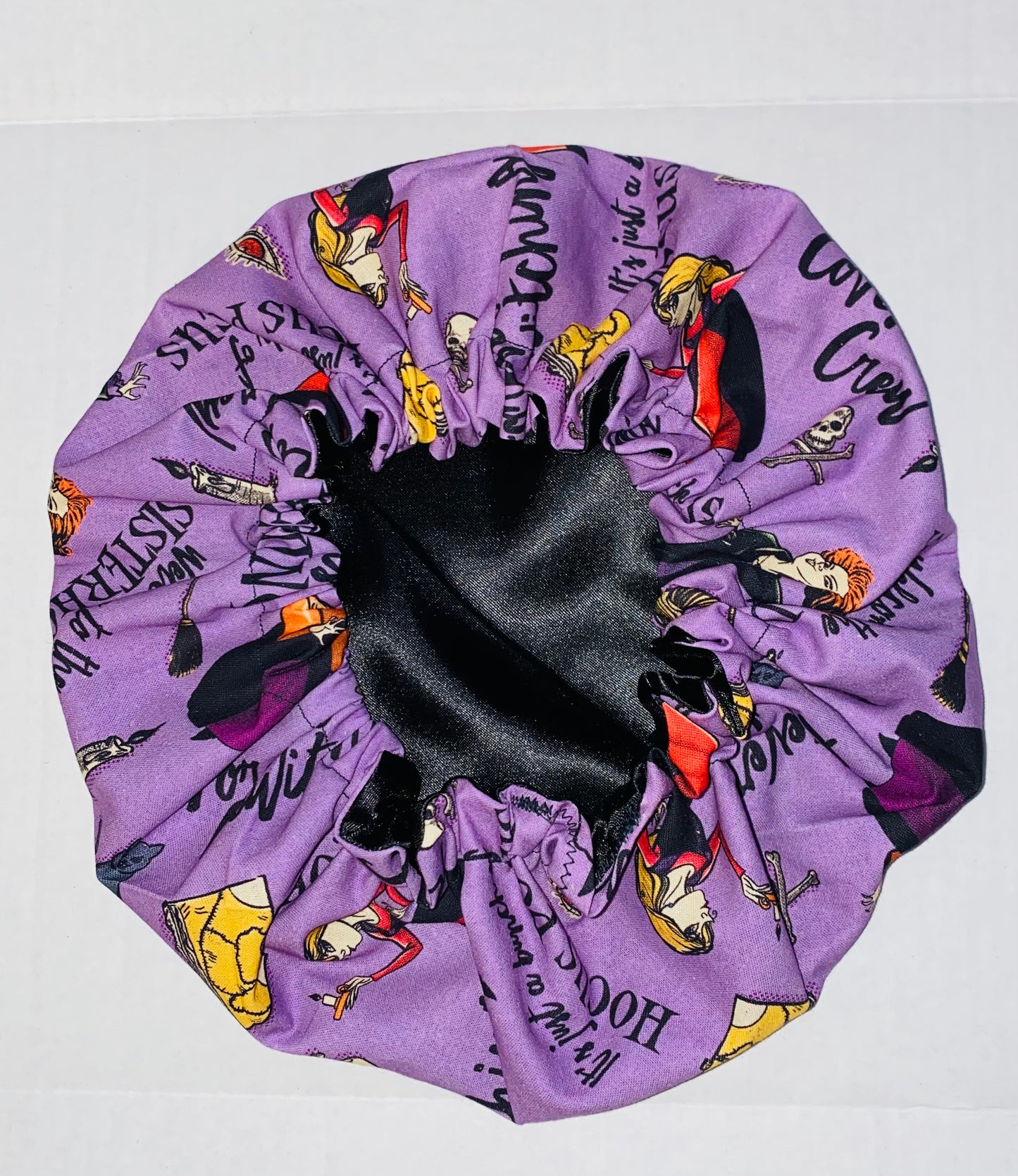 A Bunch of Hocus Pocus Reversible Satin Bonnet