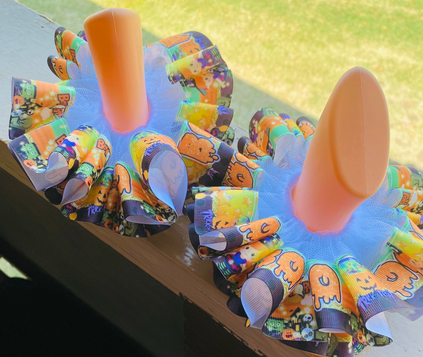 Halloween Boo Themed Ruffle Socks