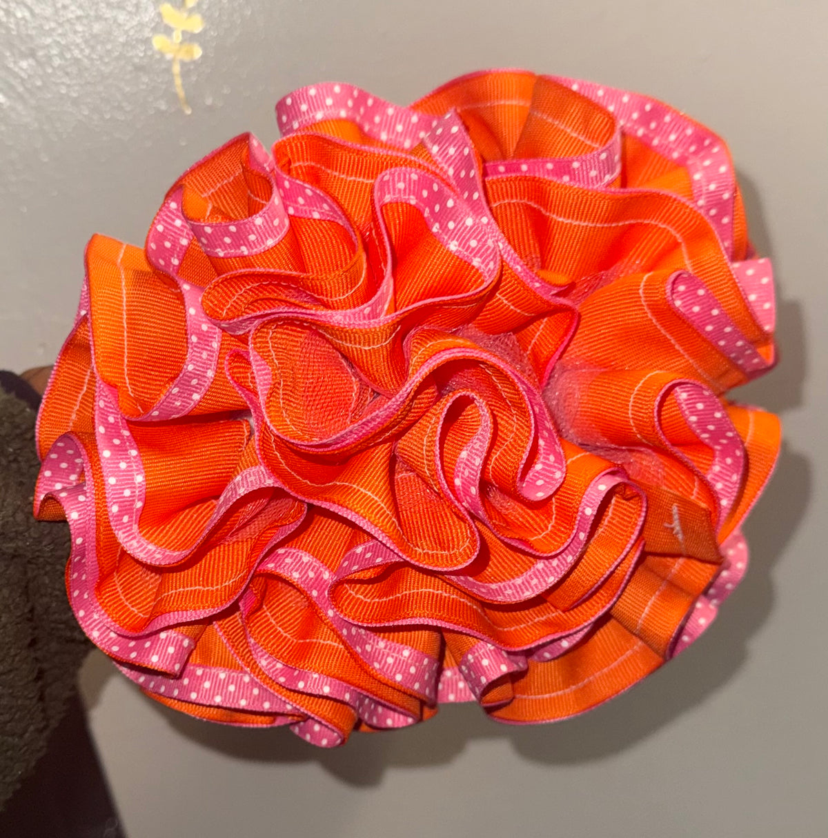 Halloween & Breast Cancer Awareness Ruffle Socks – Orange & Pink Girls Statement Socks