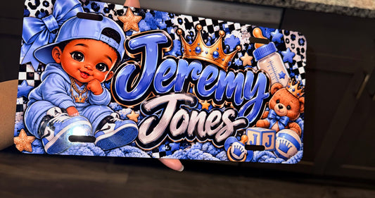 Personalized Baby Boy Car Tag | Custom Name