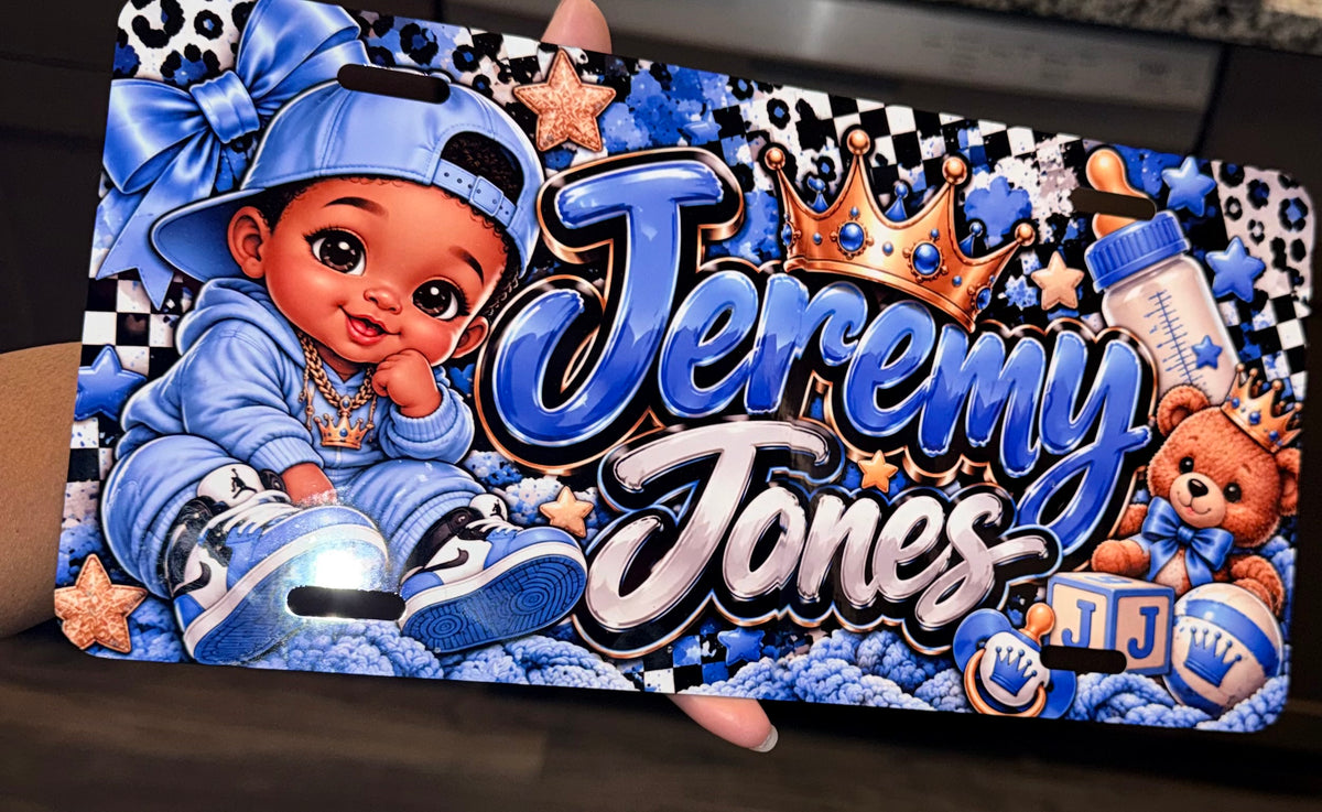Personalized Baby Boy Car Tag | Custom Name