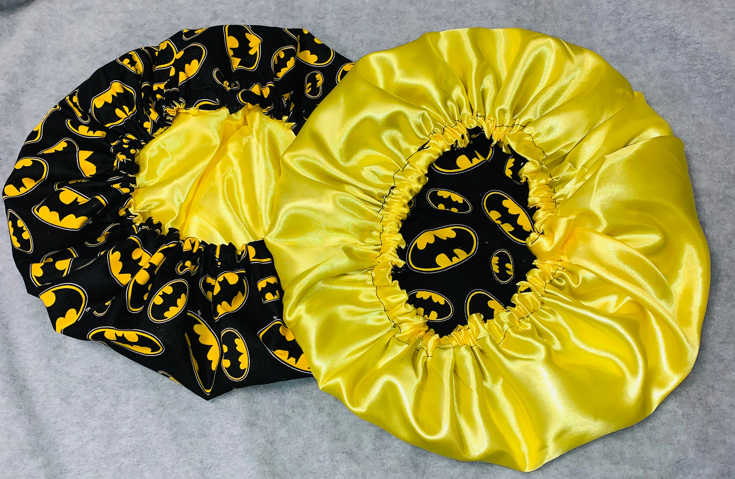 Mommy & Me Batman Inspired Reversible Satin Bonnet