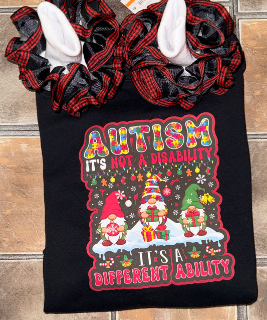 Autism Awareness Christmas Shirt | “It’s Not a Disability, It’s a Different Ability”
