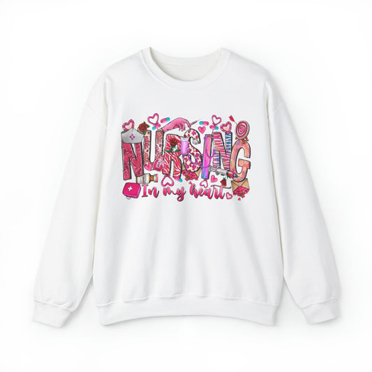 Nursing Valentine’s Day Crewneck Sweatshirt