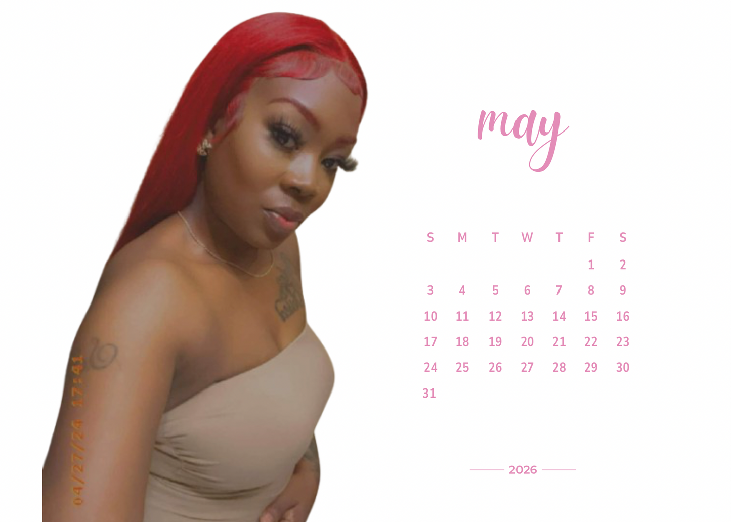 2026 Personalized Desk Calendar