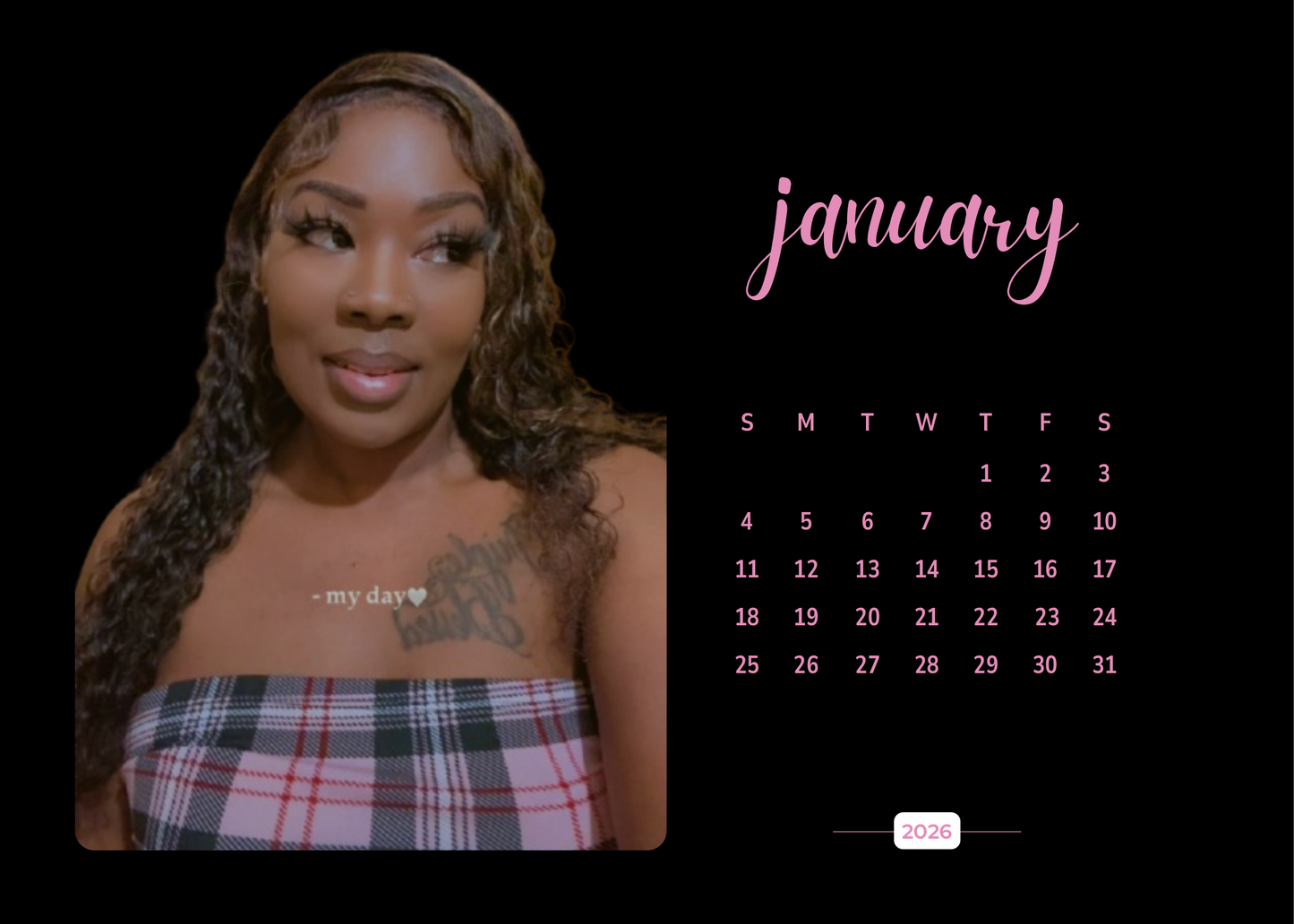 2026 Personalized Desk Calendar