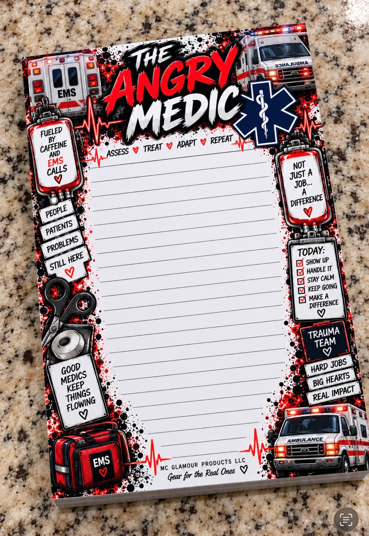 The Angry Medic Notepad | EMT, Paramedic & EMS Notepad