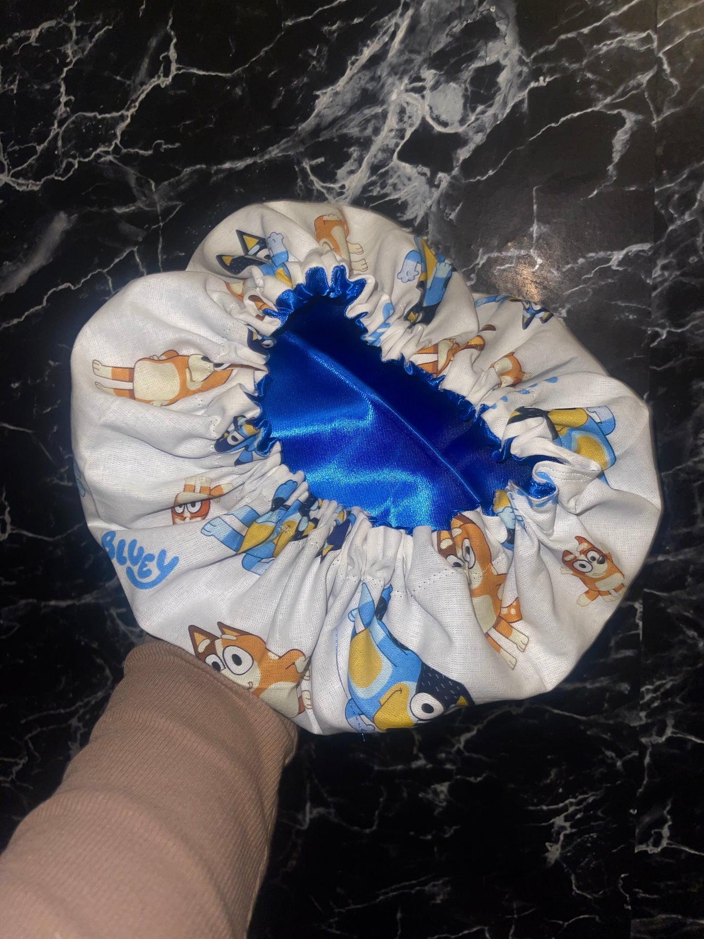 Bluey Inspired Reversible Satin Bonnet