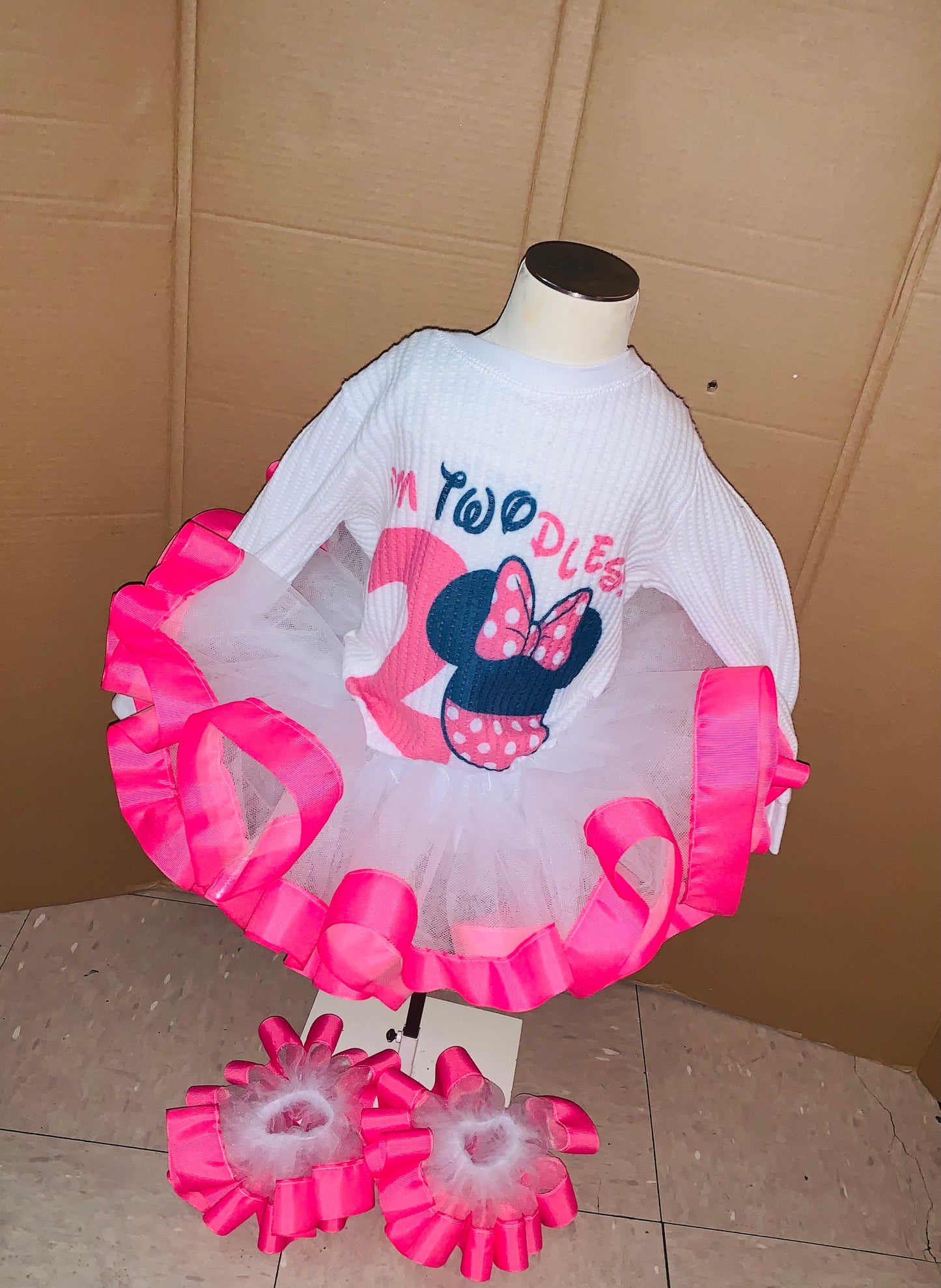 Minnie Mouse Ribbon Trimmed Tutu Set