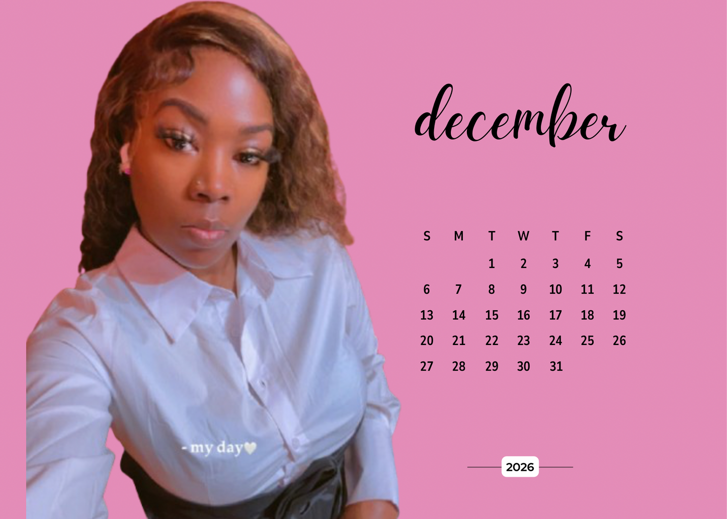 2026 Personalized Desk Calendar