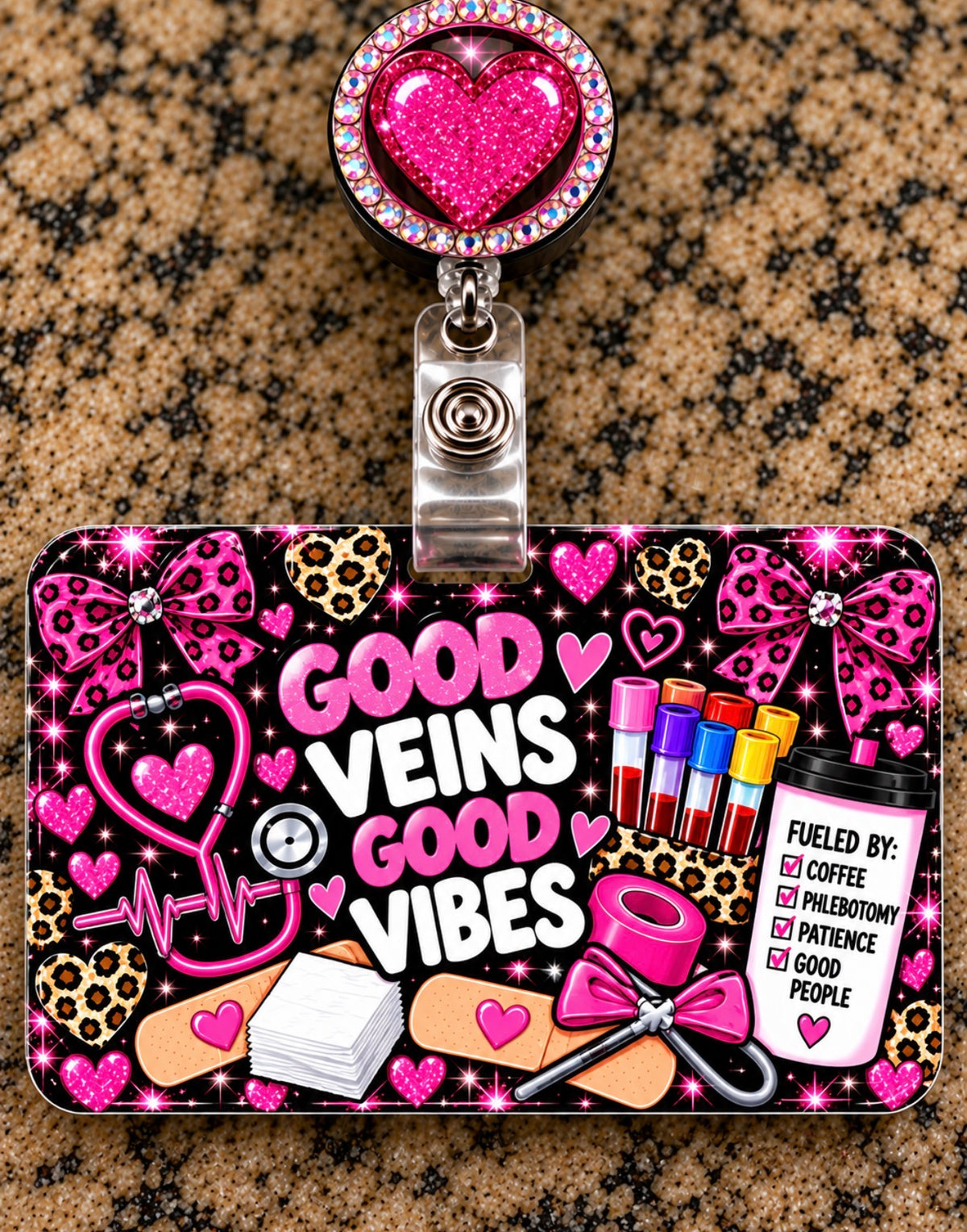 Personalized Phlebotomist Badge Buddy – Double-Sided Custom Name & Credentials