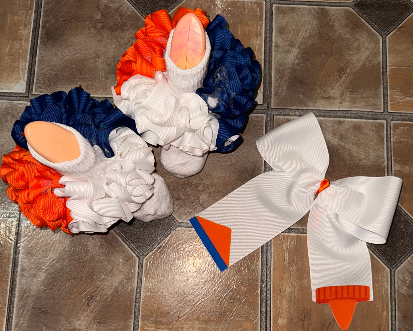 Elmer’s Glue-Inspired Ruffle Sock & Bow Set – Back to School Edition