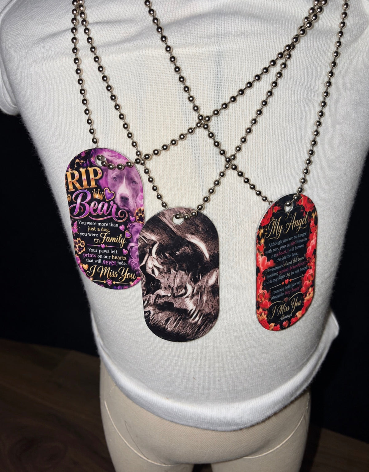 Custom Photo Dog Tag Necklace | Personalized Memorial & Keepsake Jewelry