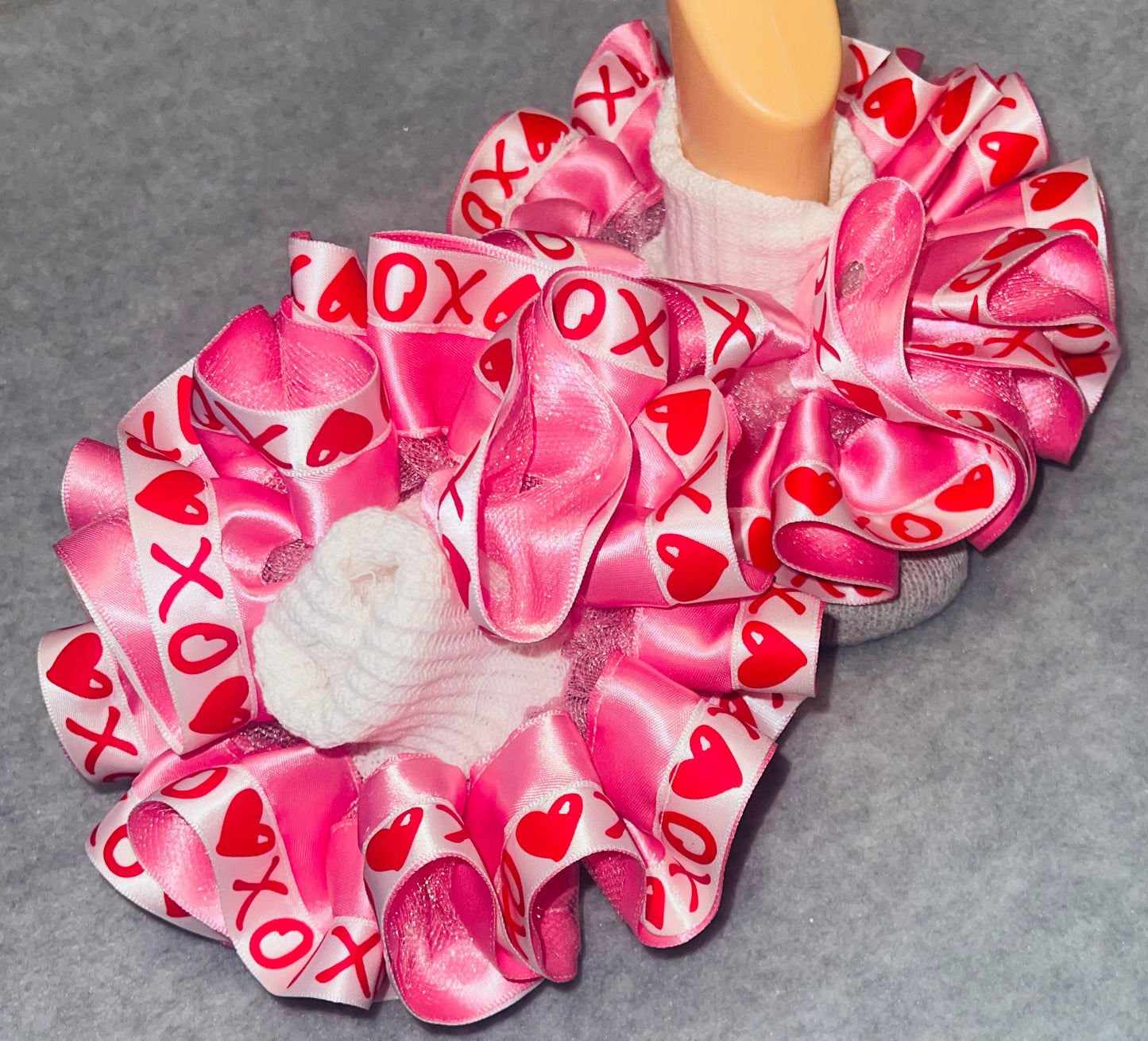 Prissy Pink Valentine Ruffle Socks