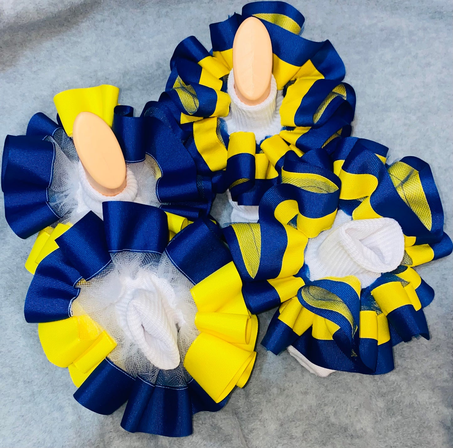 Yellow & Royal Blue Ruffle Socks