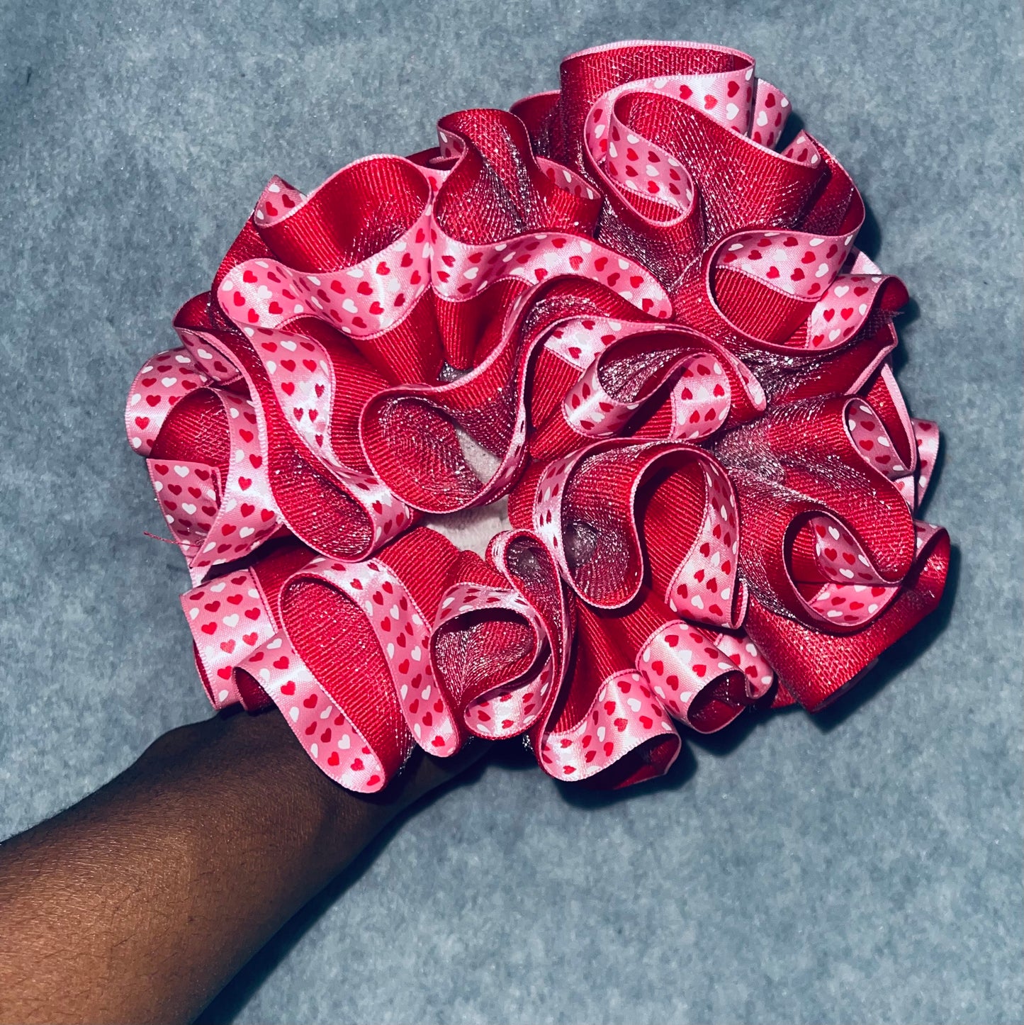 Red & Pink Hearted Valentine’s Ruffle Sock