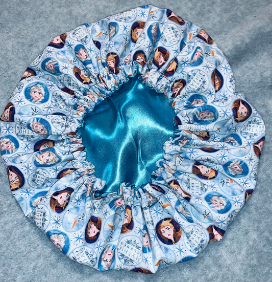 Frozen Reversible Satin Bonnet