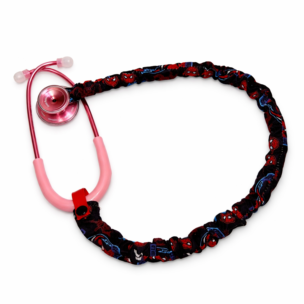 Spidey Satin-Lined Scrub Cap & Stethoscope Cover Set