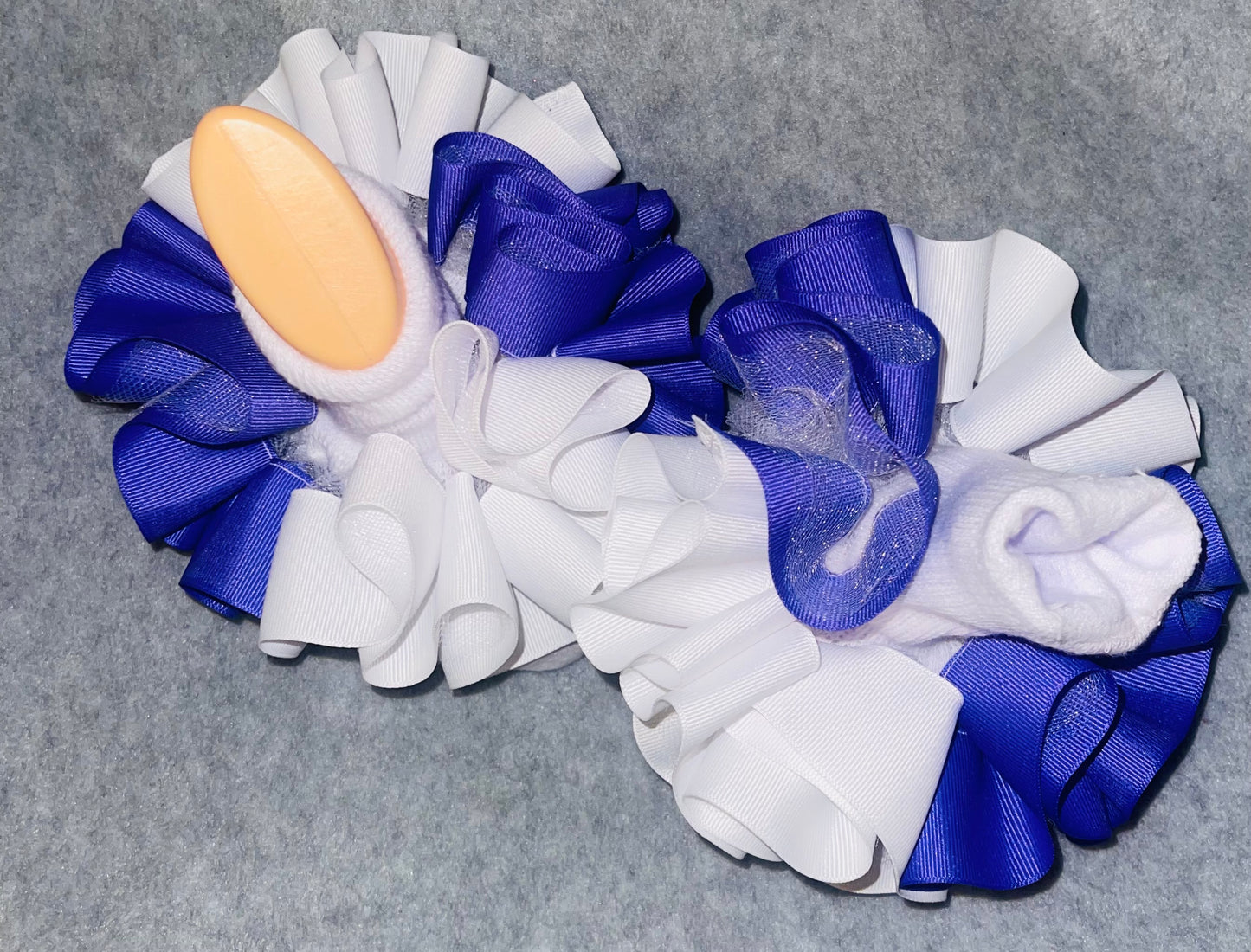 Purple & White Ruffle Socks