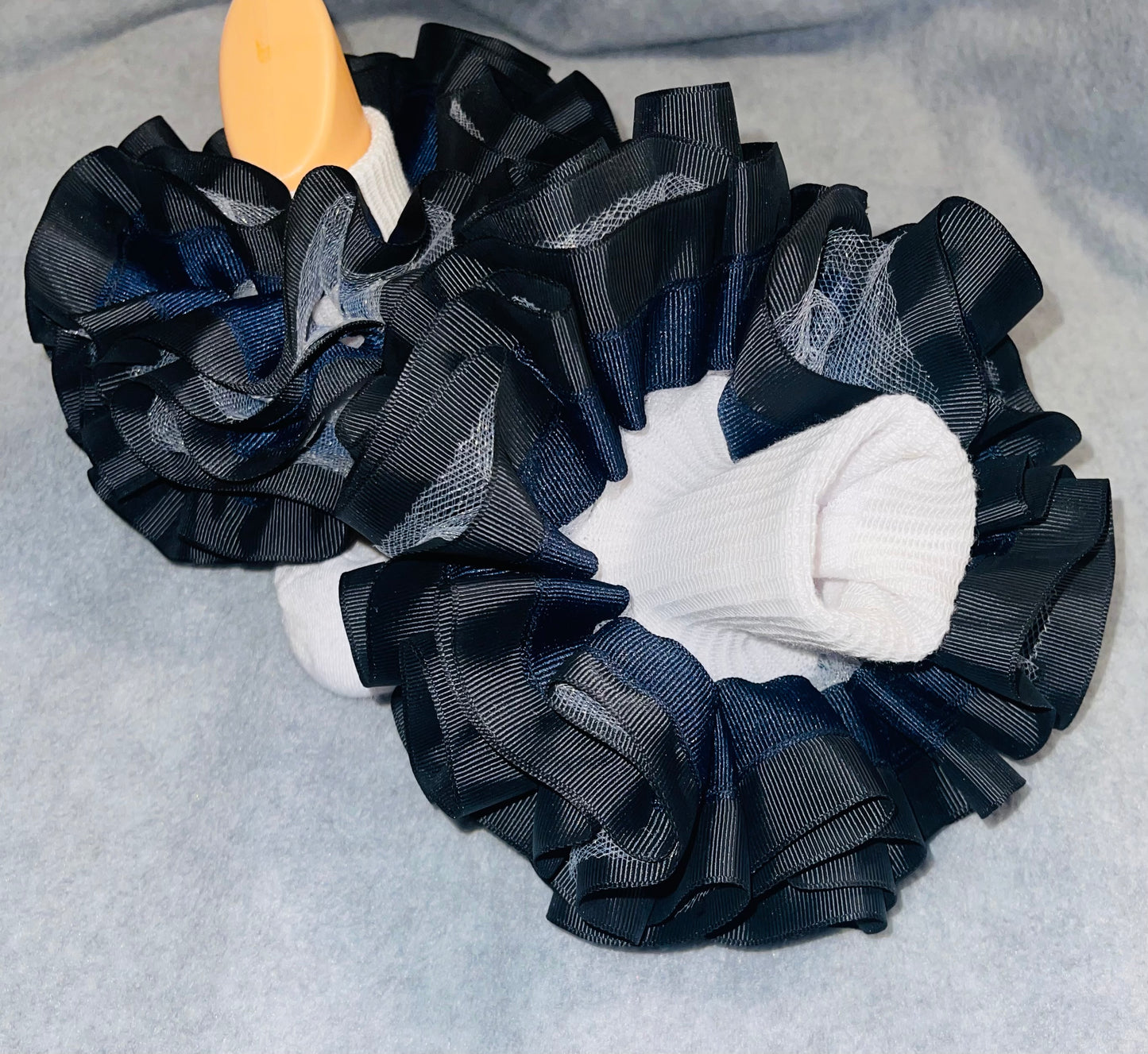 Navy & Black Ruffle Socks