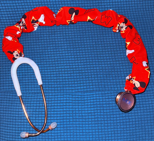 Mickey-Inspired Red Stethoscope Cover