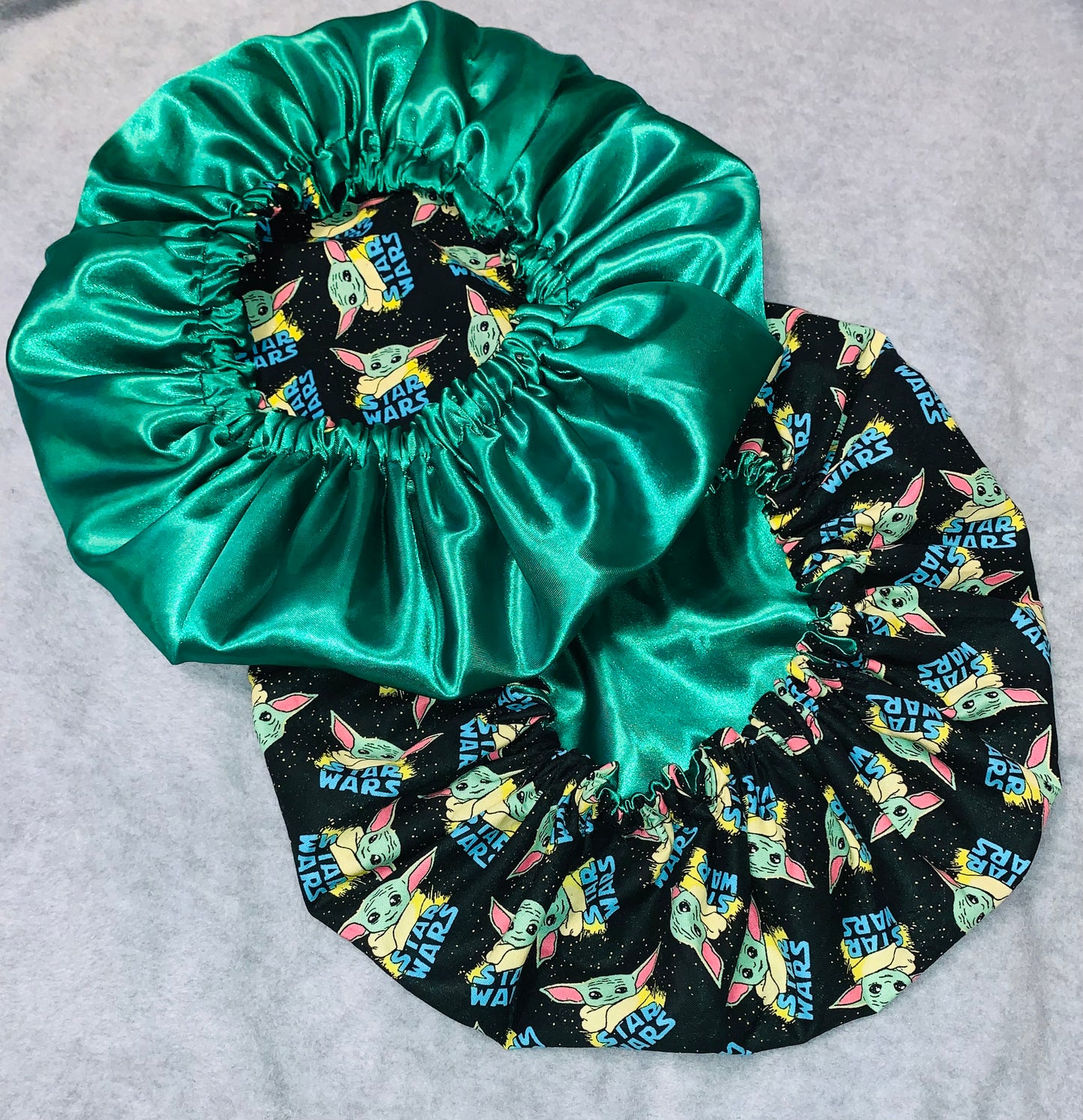 Mommy & Me Yoda Inspired Reversible Satin Bonnet