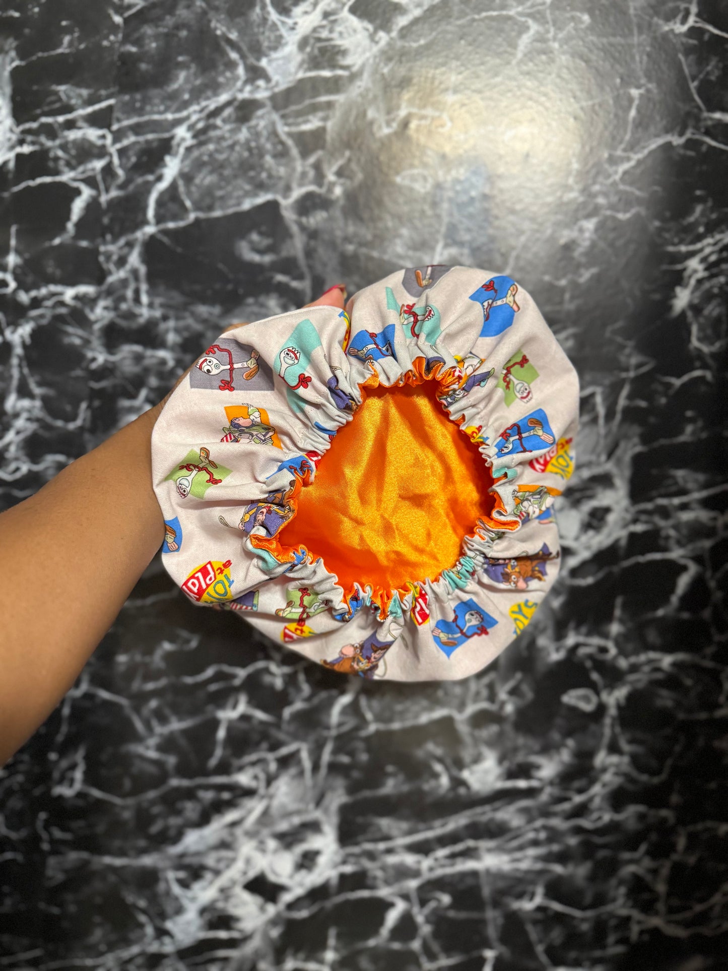 Toy Story Inspired Reversible Satin Baby Bonnet | Handmade Luxury Baby Hair Protection