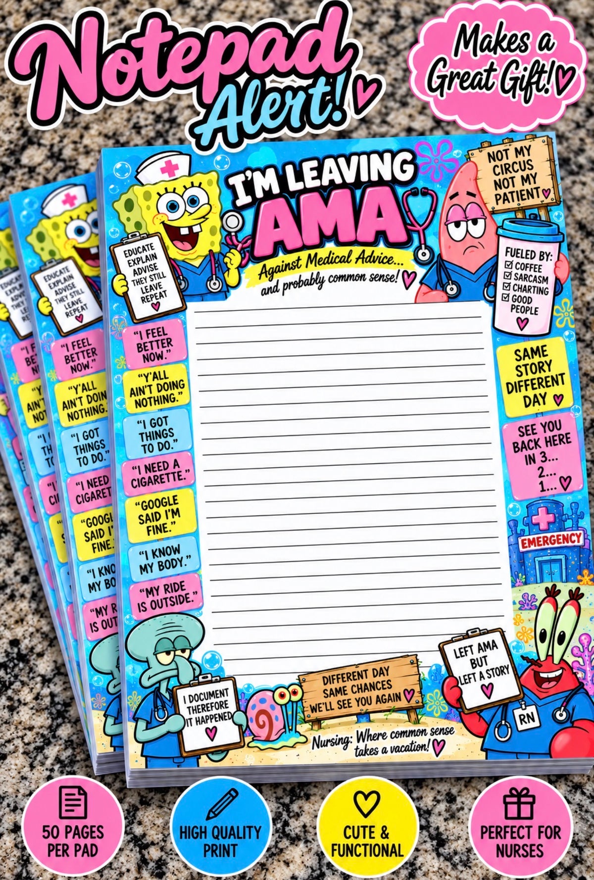 I’m Leaving AMA Funny Healthcare Notepad