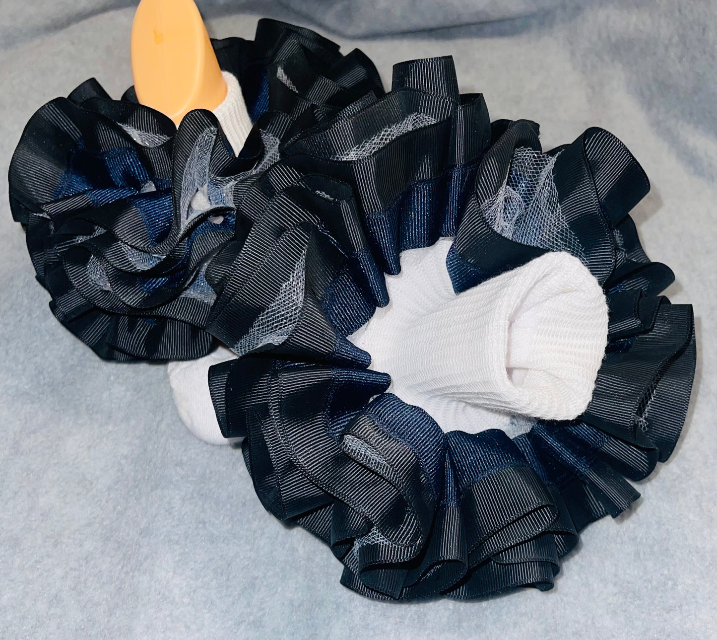 Navy & Black Ruffle Socks