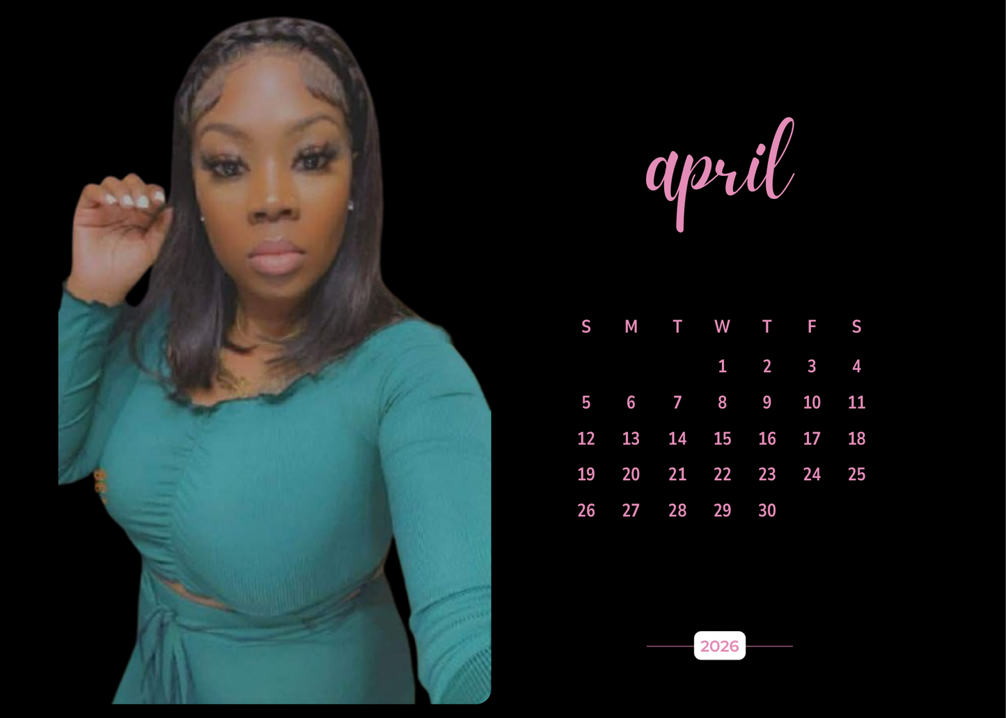 2026 Personalized Desk Calendar