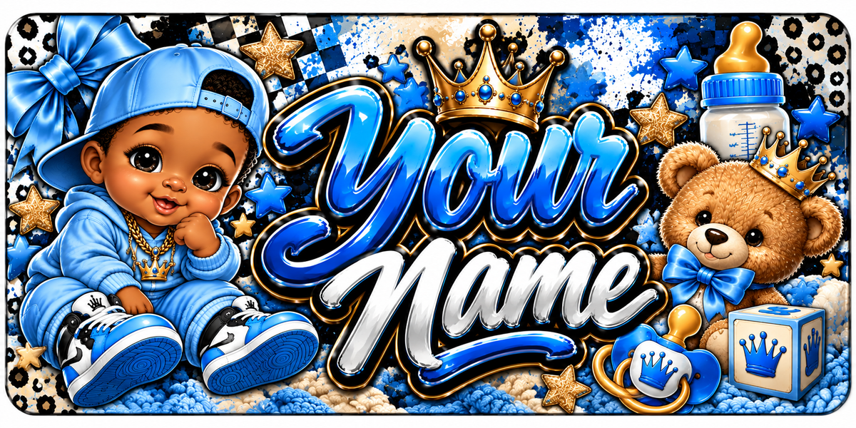 Personalized Baby Boy Car Tag | Custom Name