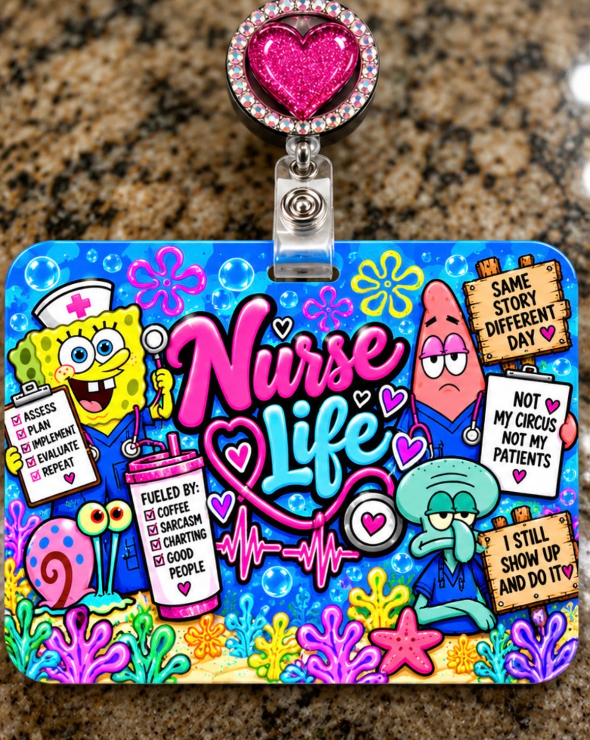 🩺 AMA Nurse Personalized Double-Sided Badge Buddy — Personalized Nurse Badge Buddy – Double-Sided AMA Nursing Badge | Custom Name & Credentials