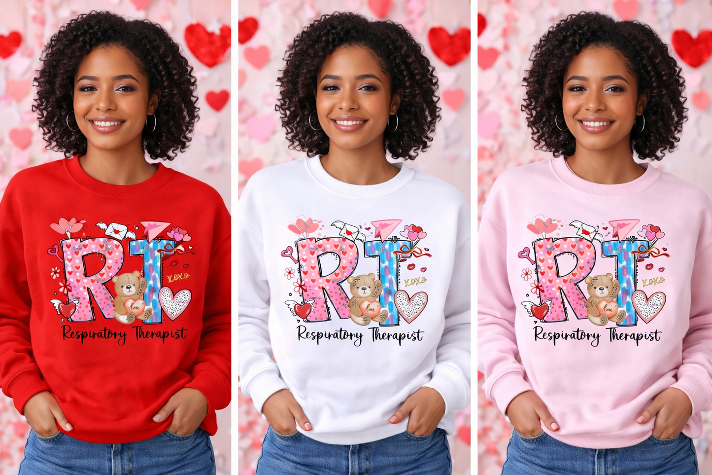 Valentine Respiratory Therapist Crewneck 🫁