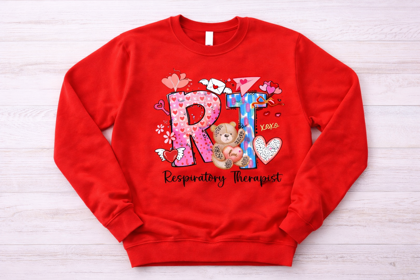 Valentine Respiratory Therapist Crewneck 🫁