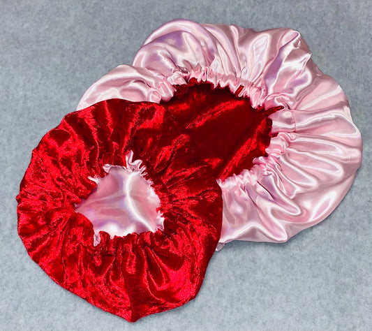 Mommy & Me Valentine Reversible Satin Bonnet