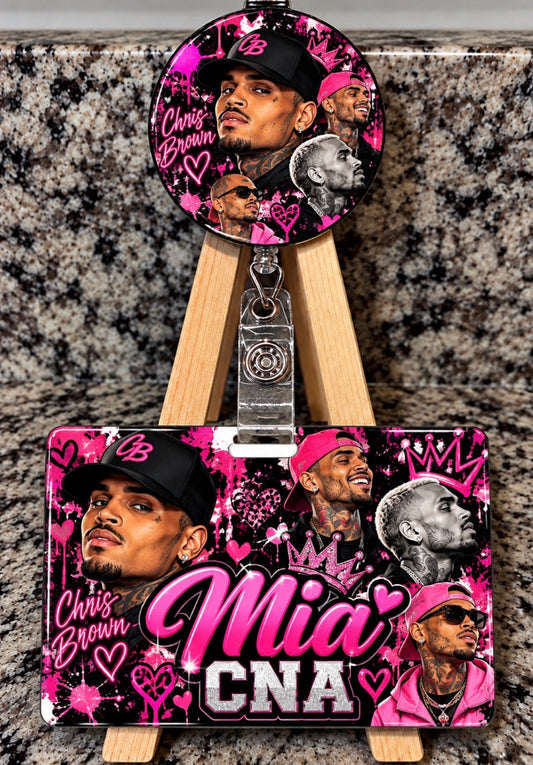 Custom Chris Brown CNA Badge Buddy Set