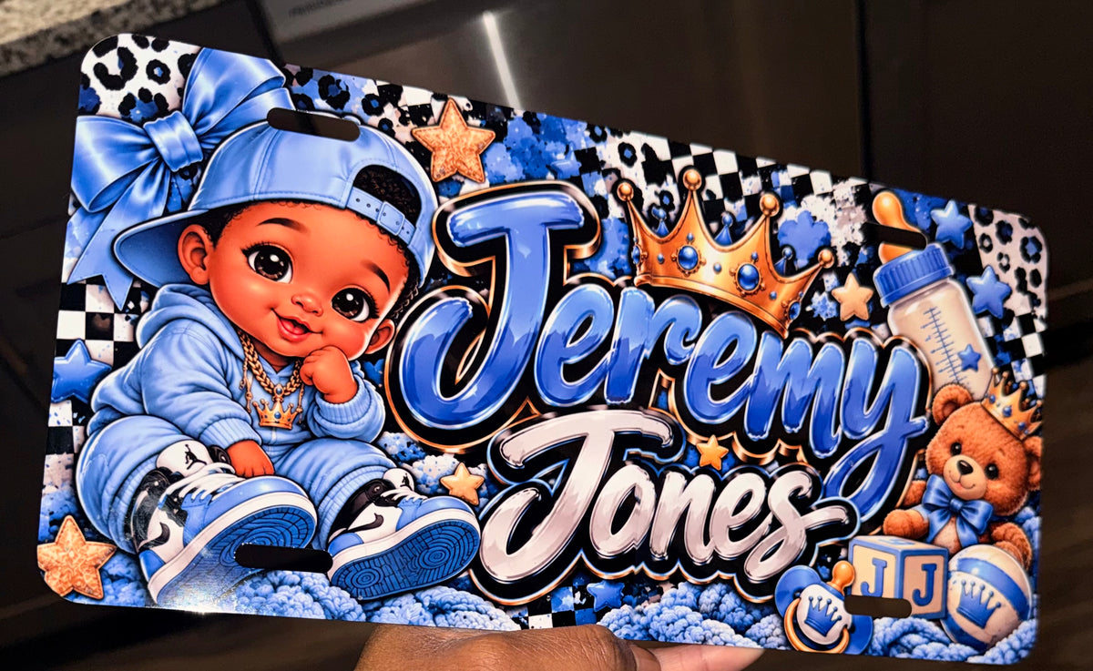 Personalized Baby Boy Car Tag | Custom Name